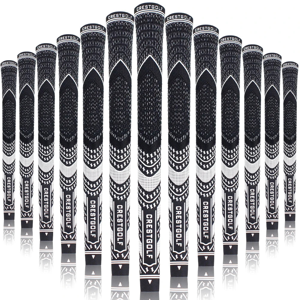 CRESTGOLF Golf Grips 13 Pack Midsize Golf Club Grips Set Anti-Slip Rubber 8 Colors Available