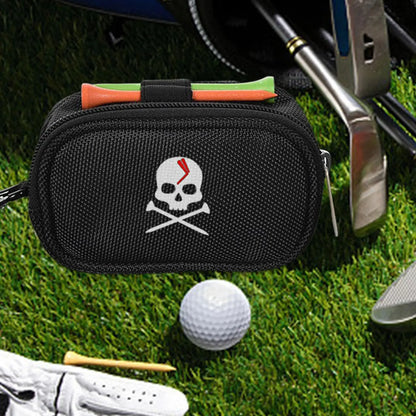 Golf Ball Holder Bag Utility Zipper Waist Pouch 3 Golf Balls 2 Golf Tees Outdoor