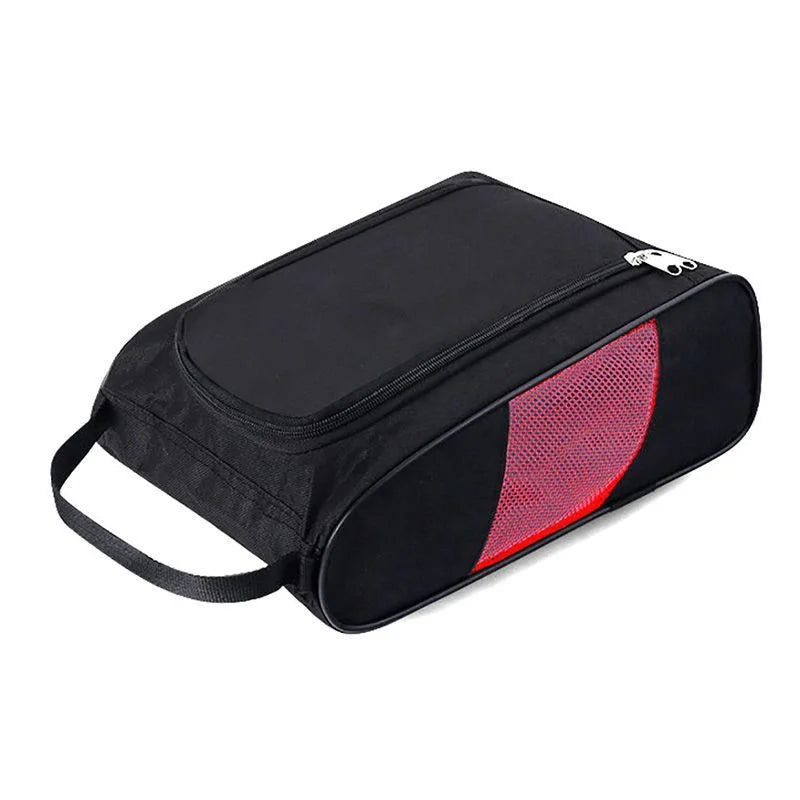Waterproof Outdoor Golf Shoe Bag With Zipper and Breathable Mesh Portable Shoe Bag to Store Sports Accessories Football Shoe Bag