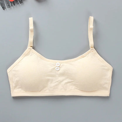 8-16 Years Cotton Girls Training Bra Adolescente Girl's Sport Bras Teen Girl Underwear Push Up Teens Bras With Chest Pad KF027