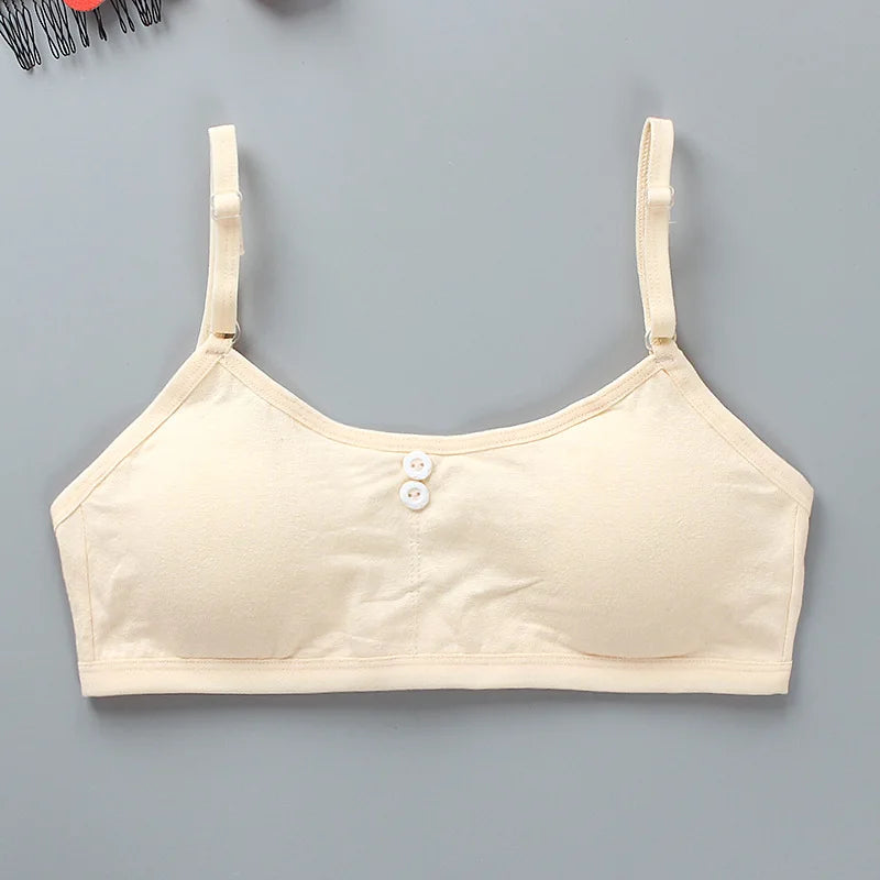 8-16 Years Cotton Girls Training Bra Adolescente Girl's Sport Bras Teen Girl Underwear Push Up Teens Bras With Chest Pad KF027