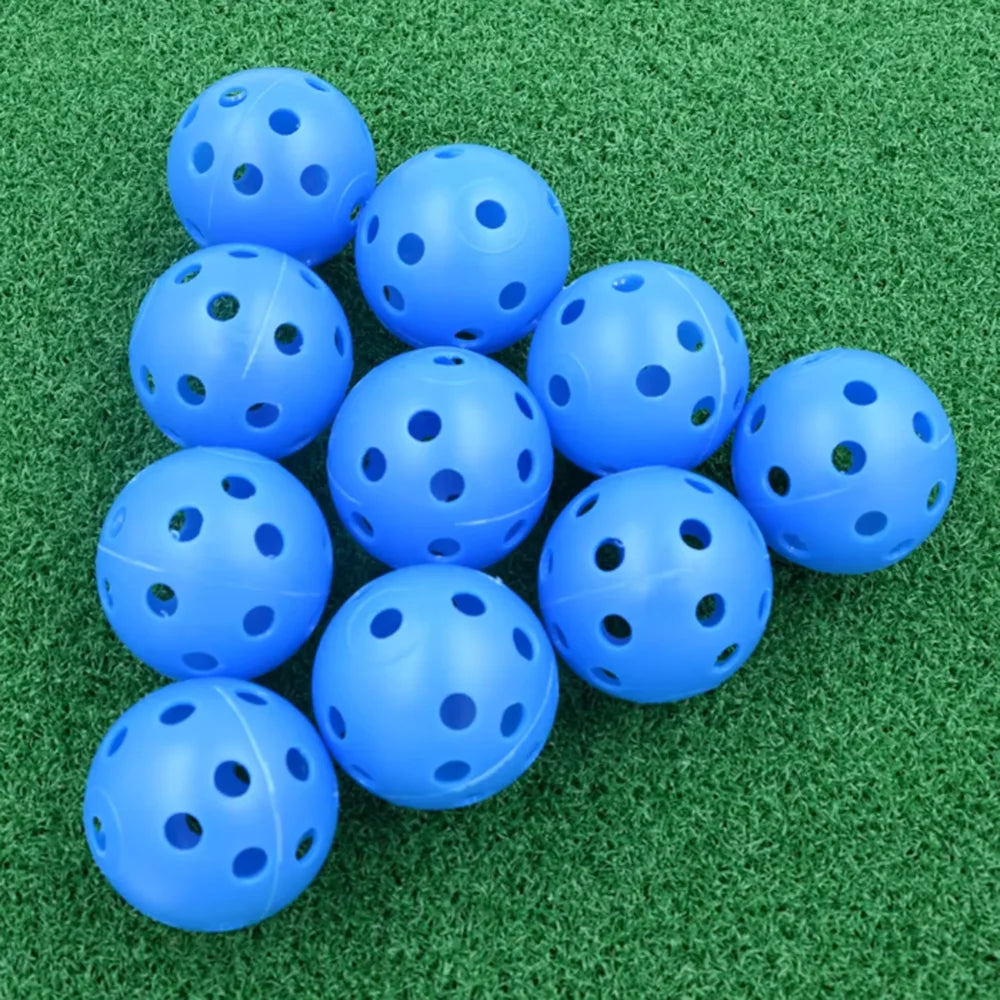 10PcsGolf Practice Balls 41mm 26 Hole Plastic Golf balls Outdoor Golf Practice Balls Golf Accessories