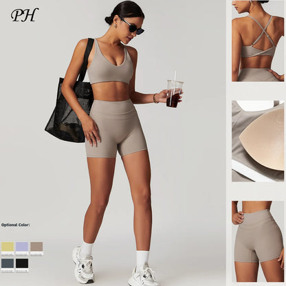 Women Gym Yoga Fitness Sportswear 2Pcs Set Solid Running Workout Sport Clothing Tights Elastic Tracksuit Sexy Yoga Sport Set New