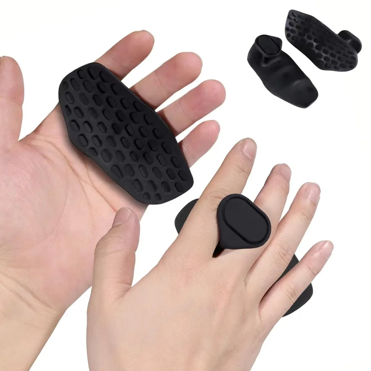 Anti-Slip Workout Grips Ergonomic Rubber Hand Protector Gloves for Weight Lifting Pull-Ups Gym Training Exercise