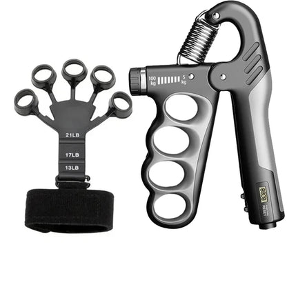 Electronic Counting Hand Grips Strengthener Arm Spring Finger Massager Expander Hand Exercise Gym Fitness Training Wrist Gripper
