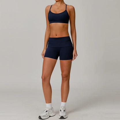 Yoga Clothing Set Women's High Waisted Leggings Gym Top 2 Pieces Fitness Exercise Clothing Fitness Workout Underwear Yoga Suits