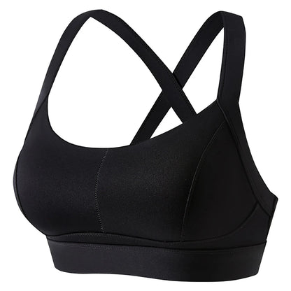 Women High Impact Sports Bra Criss Cross Back Padded Bra Workout Fitness Sports Yoga Bras Shockproof Sport Crop Top Vest