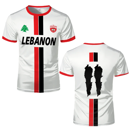 Lebanon Football Jersey T Shirts 3D Printed Sports Soccer Clothing Summer  Uniforms Men's Lebanese Flag Clothing
