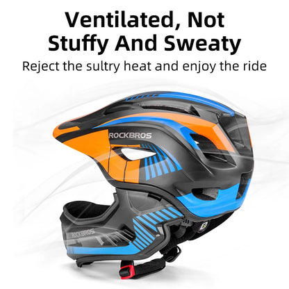 ROCKBROS Child Bicycle Helmet MTB Security Impact Resistant Cycling Helmet Teenagers Sports Safety Protection Helmet Scooter