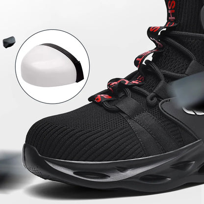Safety Shoes for Men High-top Anti-impact and Anti-piercing Work Shoes, Fashionable Men's Sports Shoes, and Safety Pro