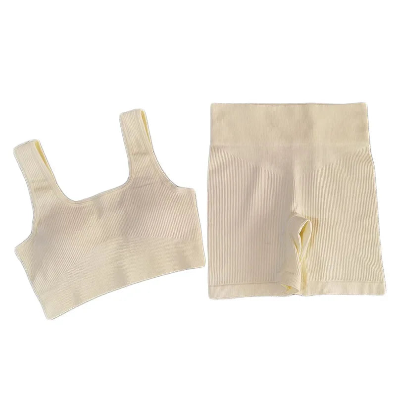 Women Seamless White Yoga Suit Fitness Workout Suits Sport Bra High Waist Leggings Sexy Deep-V Gym Clothing New Sportswear