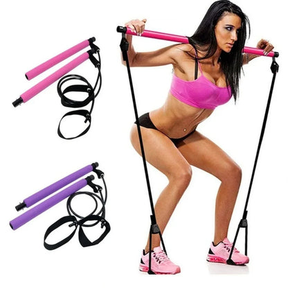 Resistance Bands Trainer Yoga Pull Rods Pull Rope Portable  Gym Body Workout
