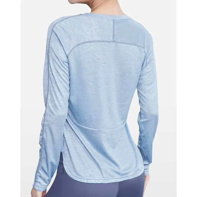 New Yoga Clothing Long-sleeved Female Quick-drying Sports T-shirt Professional Outdoor Training Running Netflix Fitness Clothing