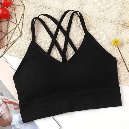 Breathable Sports Bra Anti-sweat Fitness Top Seamless Yoga Bra Shockproof Crop Top Women Push up Sport Bra Gym Workout Top