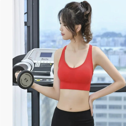 Sexy Sports Bras Racerback Yoga Bra Tank Top Women Fitness Gym Shockproof Seamless Running Workout Fast Dry Underwear Vest
