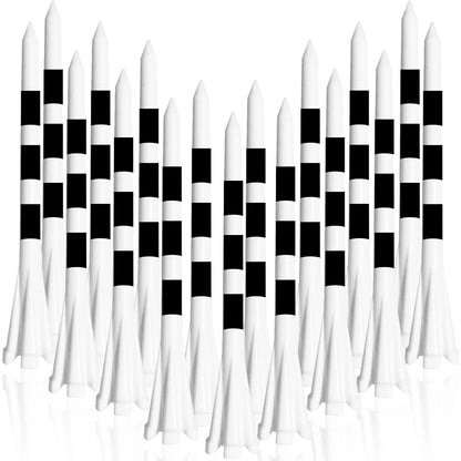 Golf Tees Plastic Unbreakable 5 Prongs Head Tee with Stripe Markers 50pcs,83mm70mm Long Ball Holder Low Friction Less Resistance