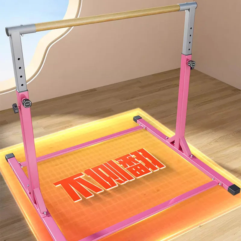 Children's single pole Horizontal Bar,3' to 5' Adjustable Height,Ideal for Indoor and Home Training,1-4 Levels,1000KG Weight Cap