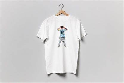 Messi Legendary Soccer Player Clothing Pattern Printing Summer Luxury Brand Cotton Men's and Women's T-Shirts Short Sleeves