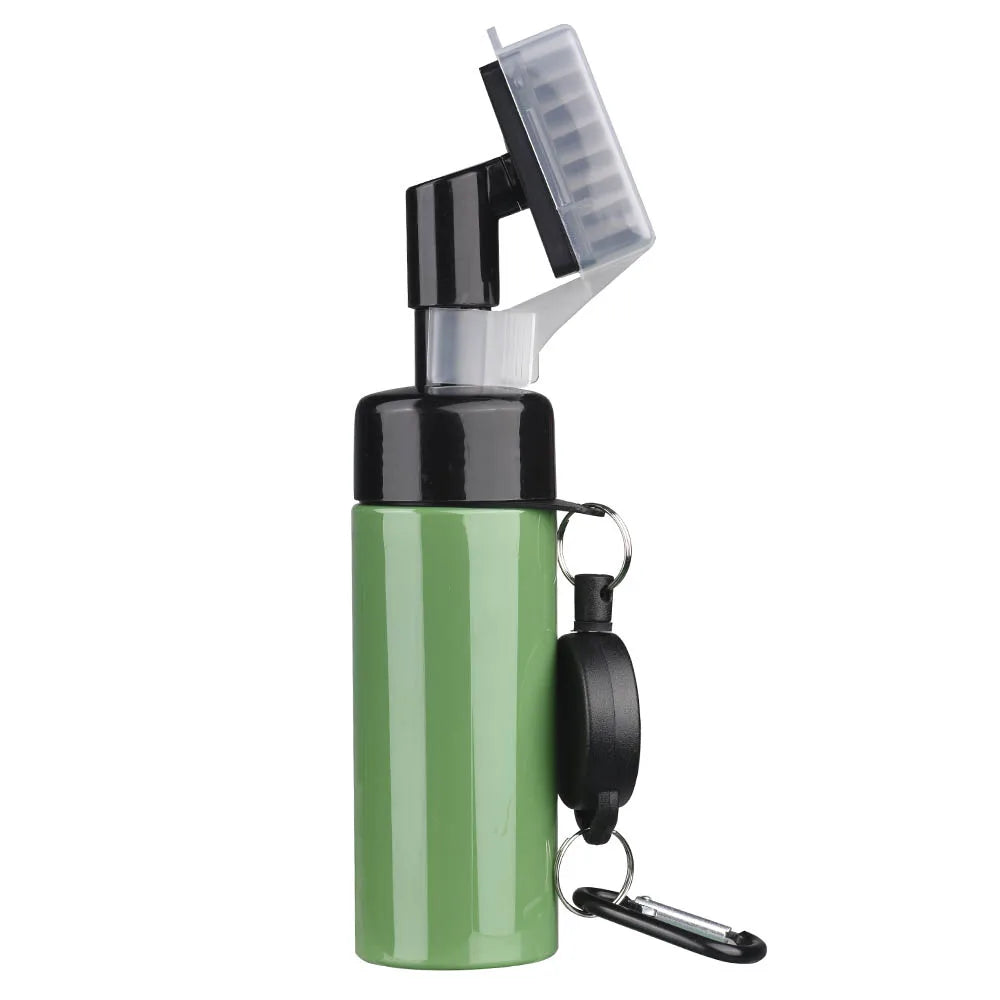 Golf club head cleaning groove brush with retractable buckle for easy carrying Clean golf club brush with leakproof liquid stora