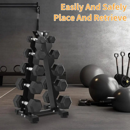 5-Tier Dumbbell Rack – Home Fitness Storage