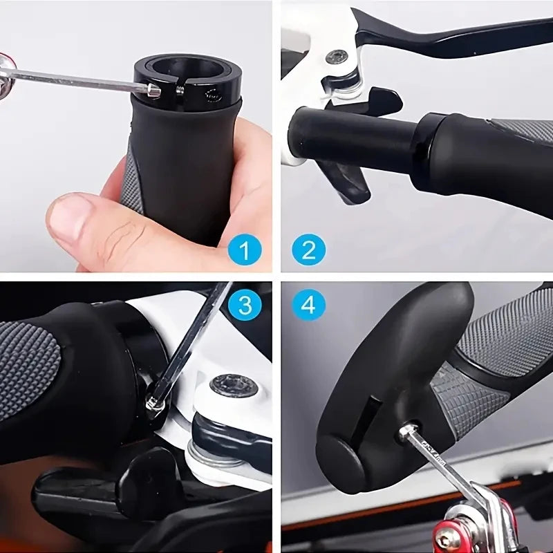 1 Pc Comfortable Bike Handlebar Grips - Ergonomic Design for Reduced Hand Fatigue and Improved Control - Ideal Bicycle Accessori