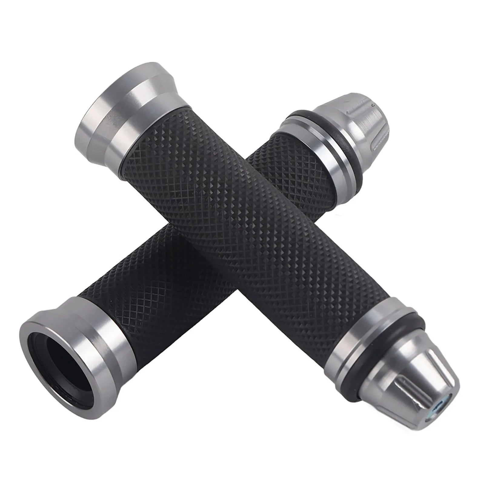 Handlebar Grips Motorcycle CNC Aluminum Rubber Handlebar Hand Grips for 7/8" Handle Bar Bike Bicycle Motorcycle Handlebar Grips