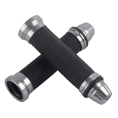 Handlebar Grips Motorcycle CNC Aluminum Rubber Handlebar Hand Grips for 7/8" Handle Bar Bike Bicycle Motorcycle Handlebar Grips
