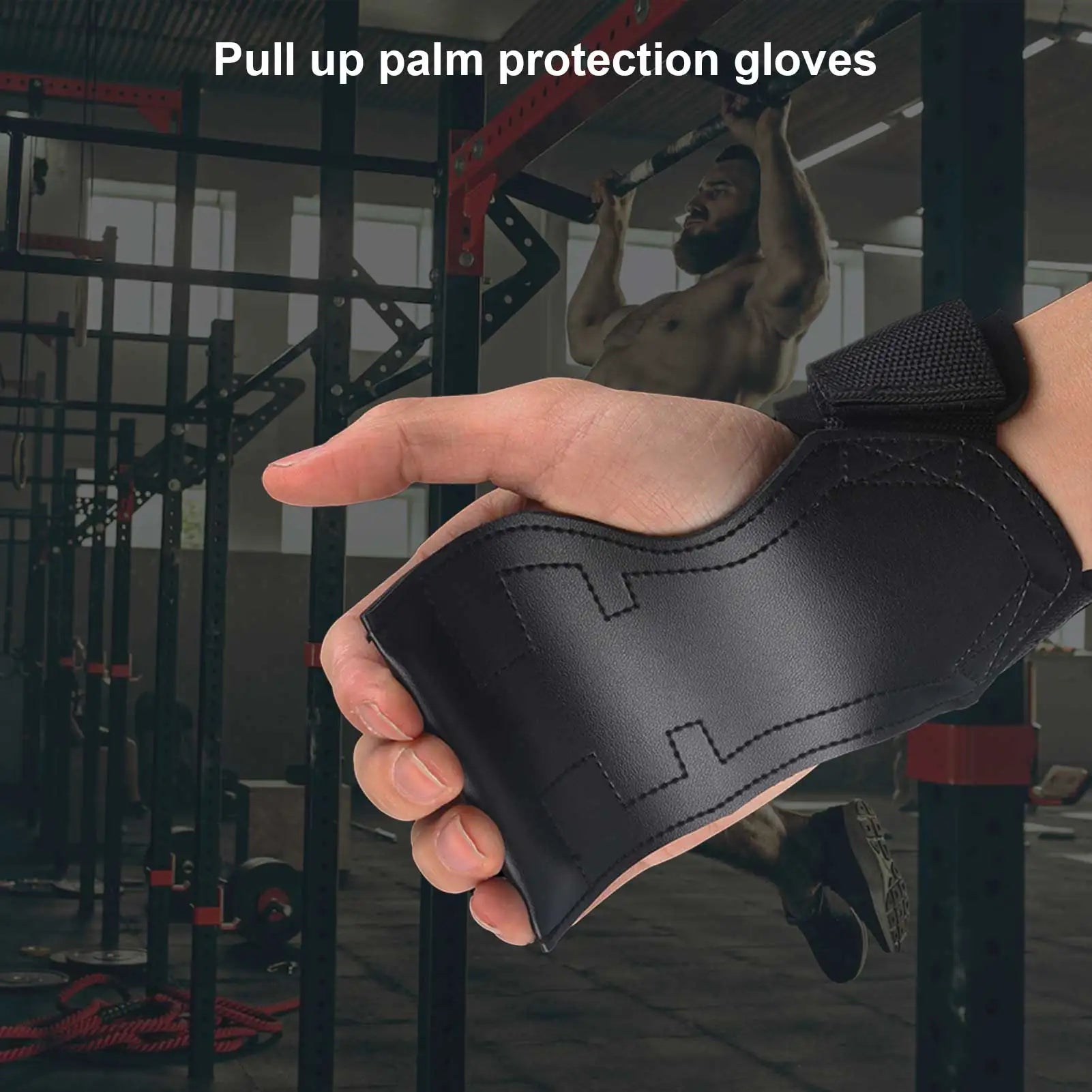 Weightlifting Grips Weight Lifting Gloves Hand Grip Support Wrist Straps For Men And Women For Deadlift Powerlifting Pull Up Bar