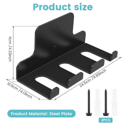 Vertical Barbell Storage Rack Interspaced Easy To Install Steel Coated Wall Barbell Holder With Rubber Pad Sturdy Space Saving