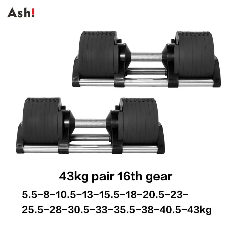 Multiple Colors Adjustable Dumbbells Set 2kg(5lb) or 4kg(9lb) Increase Max 45kg(100lb) Home Fitness Fast Adjustment Dumbbells