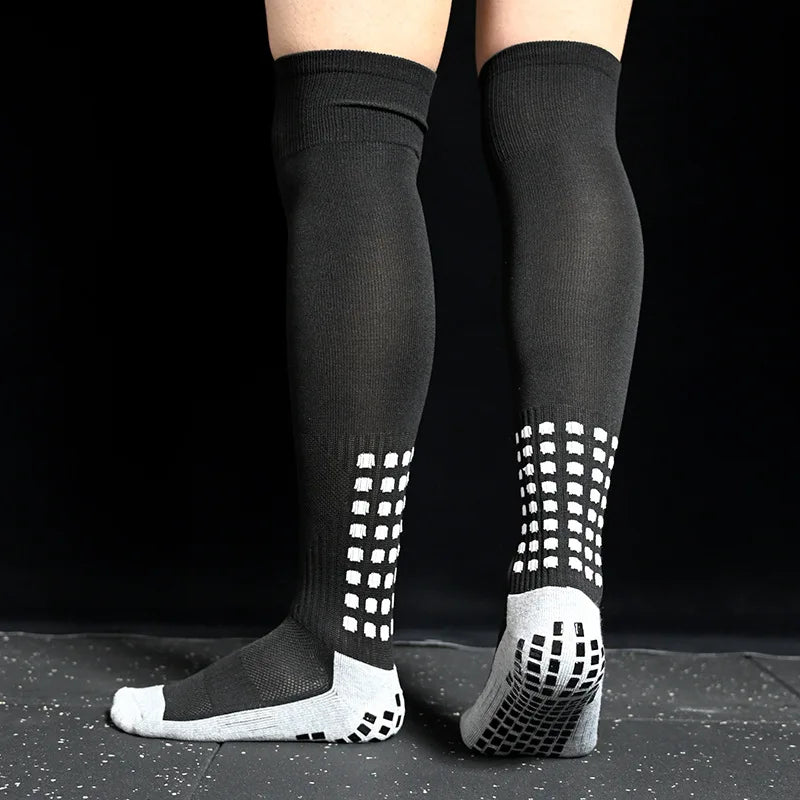 Men New Soccer Socks Breathable and Women Non-Slip Knee High Towel Bottom Cycling Hiking Sports Training Long Football Socks
