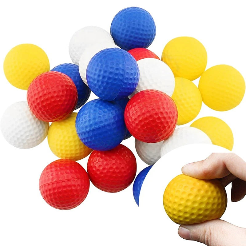 5Pcs PU Foam Solid Sponge Soft Golf Balls For Indoor Golf Practice Ball 4.27cm/1.68inch Children's Toys Golf Accessories
