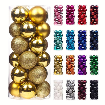 24/36Pcs Christmas Balls 4CM Ball Christmas Tree Pendant Ornaments for Home Party Decor 2025 New Year Navidad Gifts Accessories