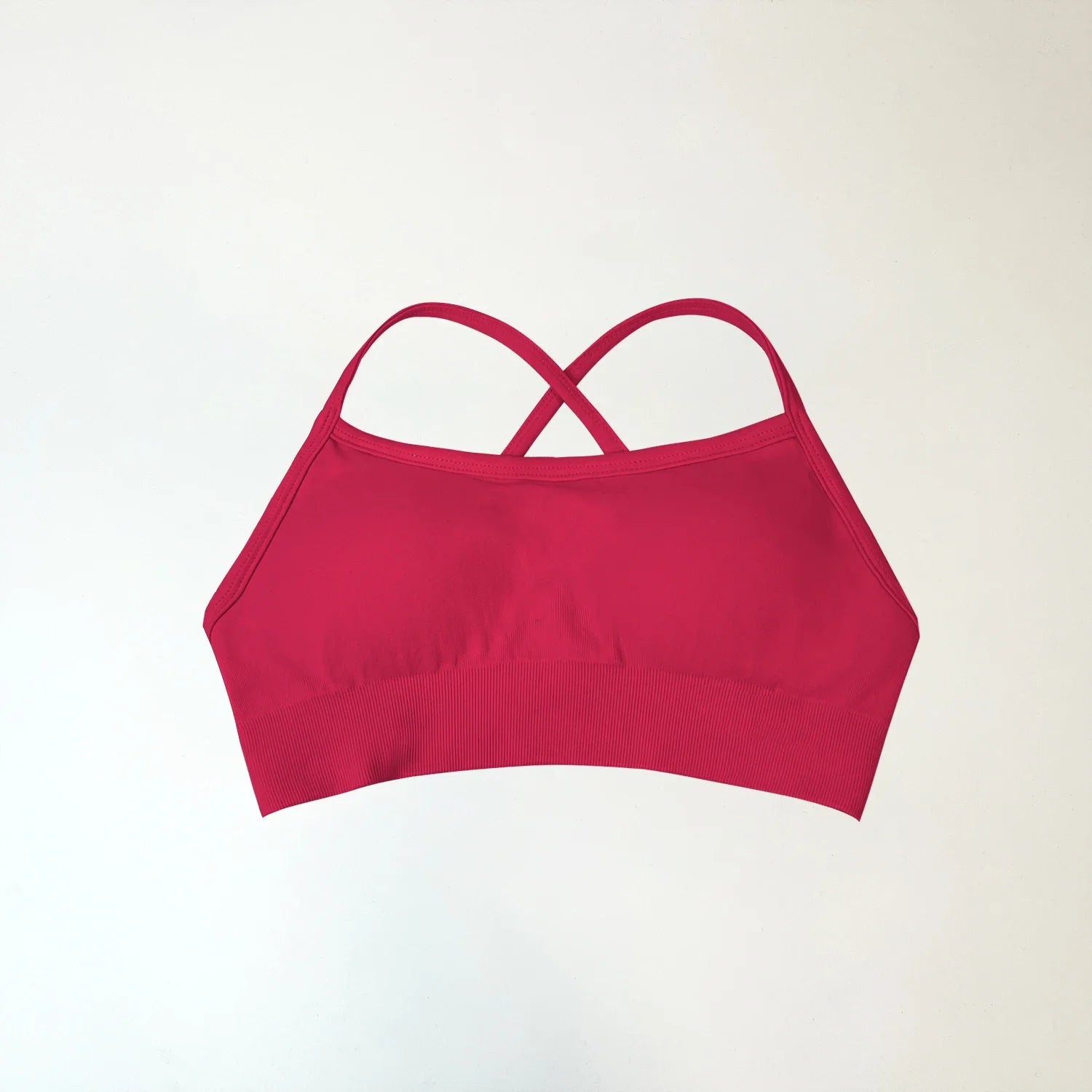 Backless Sports Bra High Support Fitness Underwear Back Cross Gym Crop Top Women Training Running Workout Seamless Bras