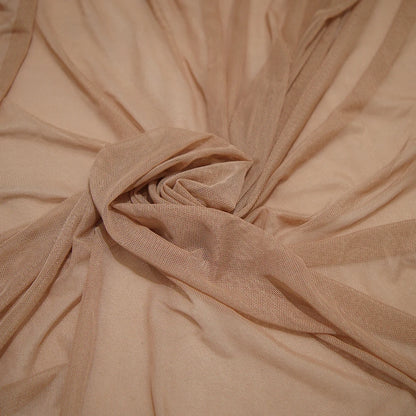 High-elastic Ultrafine Power mesh Net fabric Nude Flesh color 4 Way Stretch Spandex Mesh Underwear Stocking Yoga clothing fabric