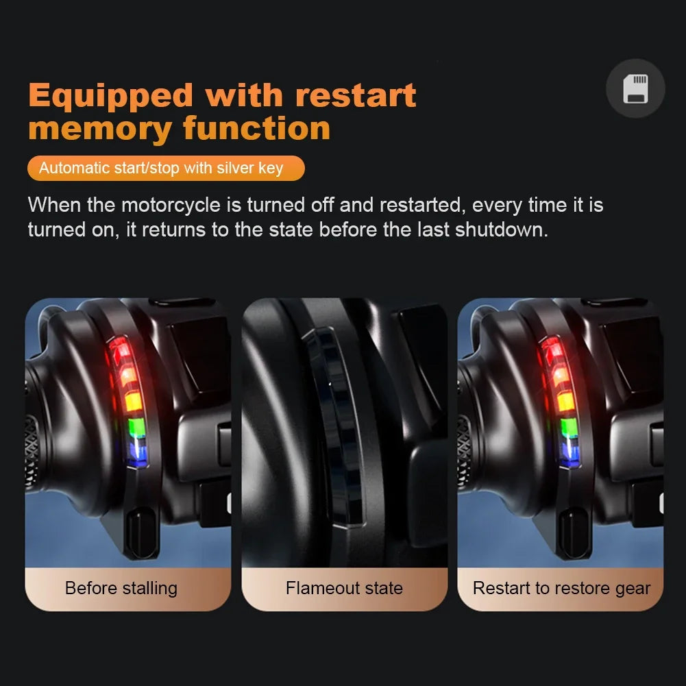 Motorcycle Hot Grip Motorbike ATV Scooter Electric Heated Grips 22mm 7/8" Handlebar Hand Warmer 5-Gear Adjustable Temperature