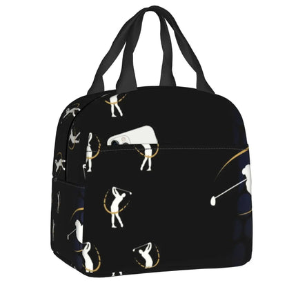 Golf Ball Sports Insulated Lunch Bags for Outdoor Picnic Golfer Lover Resuable Cooler Thermal Bento Box Women Kids Thermal Bags