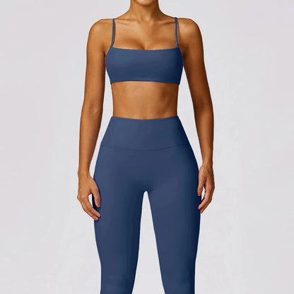 2 Pieces Yoga Set Women Gym Tracksuit Sport Bras Fitness Leggings Outfits Workout Suits Ladies Training Clothes Sets Sportwear