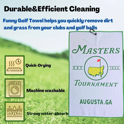 Funny Microfiber Premium Golf Towel,Printed Golf Towels for Golf Bags for Men&Women, Great Golf Accessories for Men Golfers