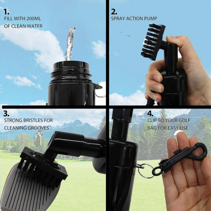 Pro Golf Club Cleaner Includes Water Golf Club Brush Golf Towel Golf Accessories for Bag Essentials Golf Accessories for golfer