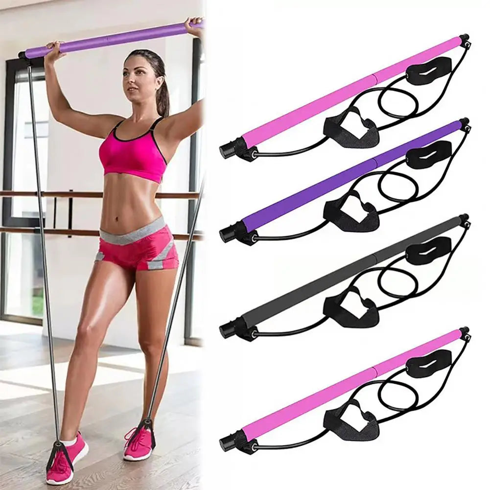 Pilates Bar with Resistance Band Strength Training Pilates Bar Pilates Bar Resistance Band Set for Full Body Strength for Leg