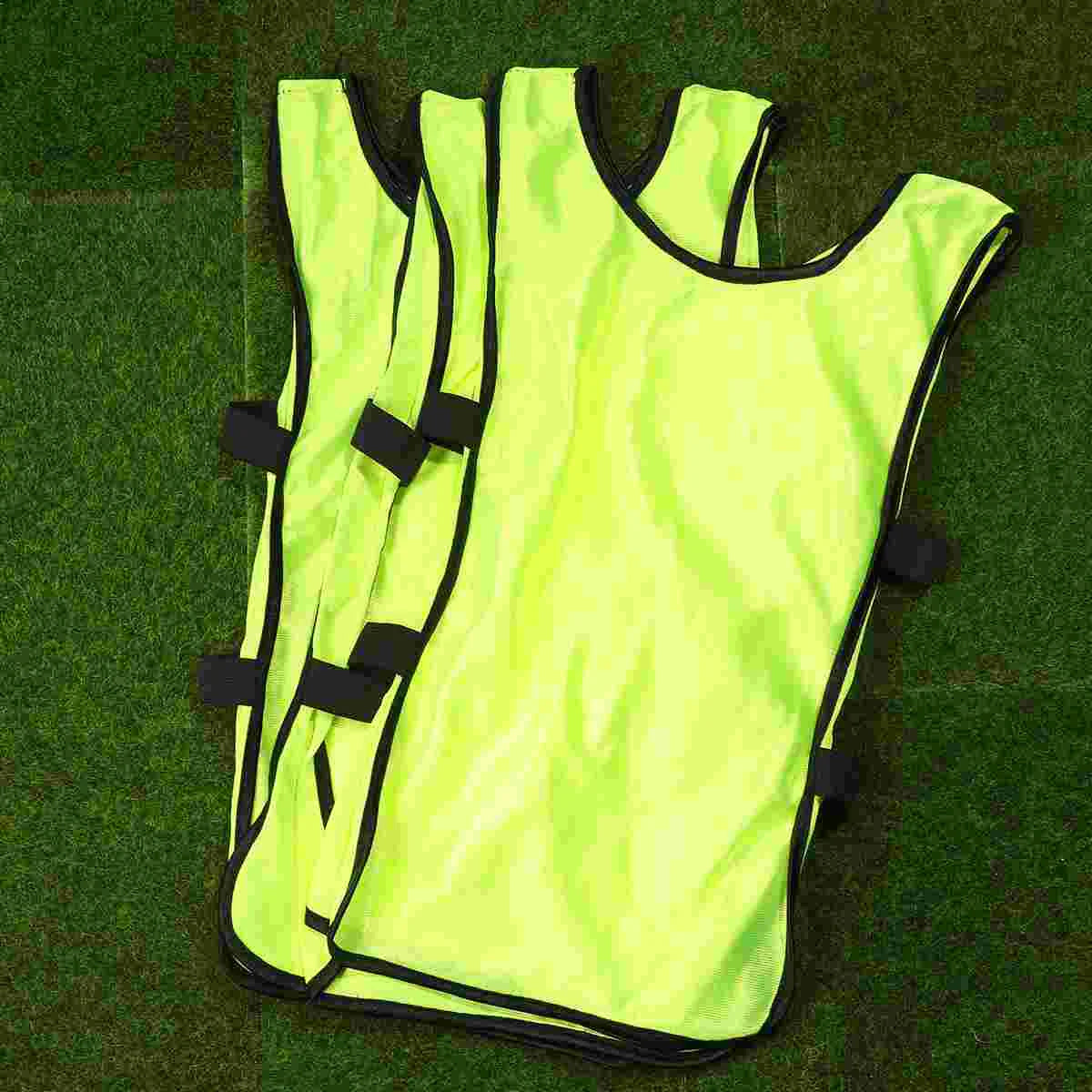 6Pcs Durable Football Vest Training Waistcoat Soccer Jerseys Practice Uniform Sports Teamwear Apparel Football