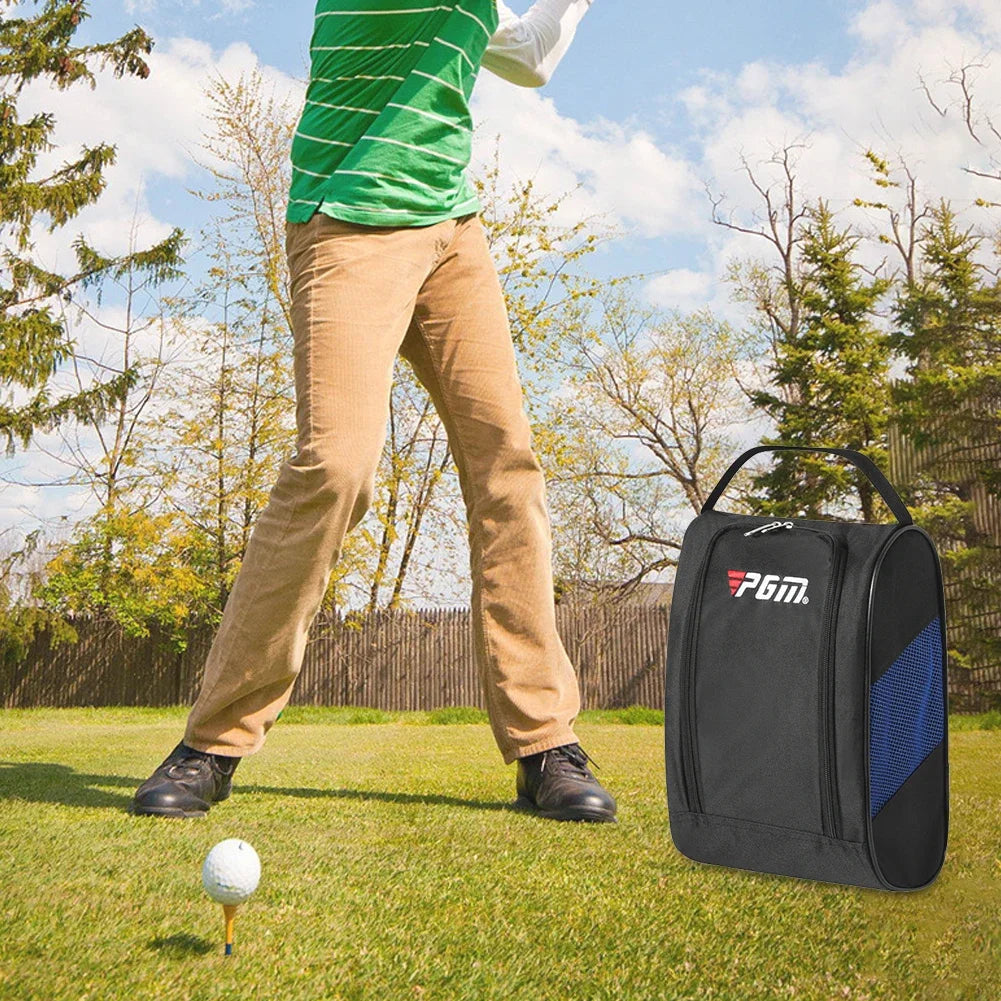 New Portable Mini Golf Shoe Bag Nylon Shoe Carrier Bags Zipper Golfball Holder Breathable Pouch Pack Tee Bag Sport Accessories
