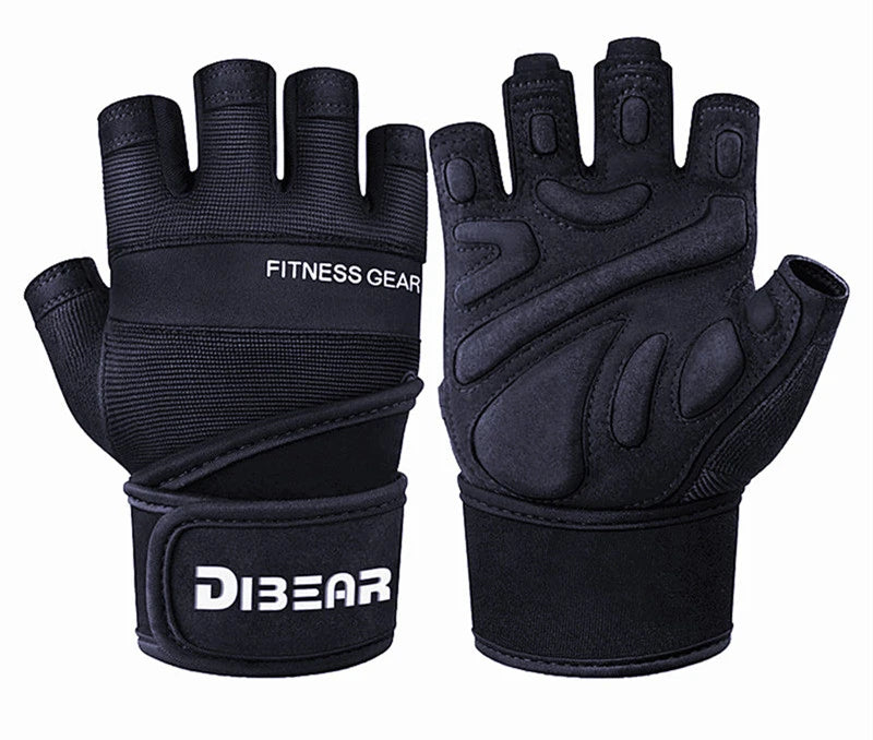 Half Finger Bodybuilding Gym Gloves Weightlifting Dumbbell Kettlebell Training Workout Fitness Gloves For Man  Women