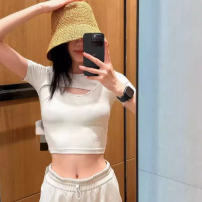 Yoga clothing women's tops short-sleeved net red tight thin professional sports training running short fitness clothing T-shirt