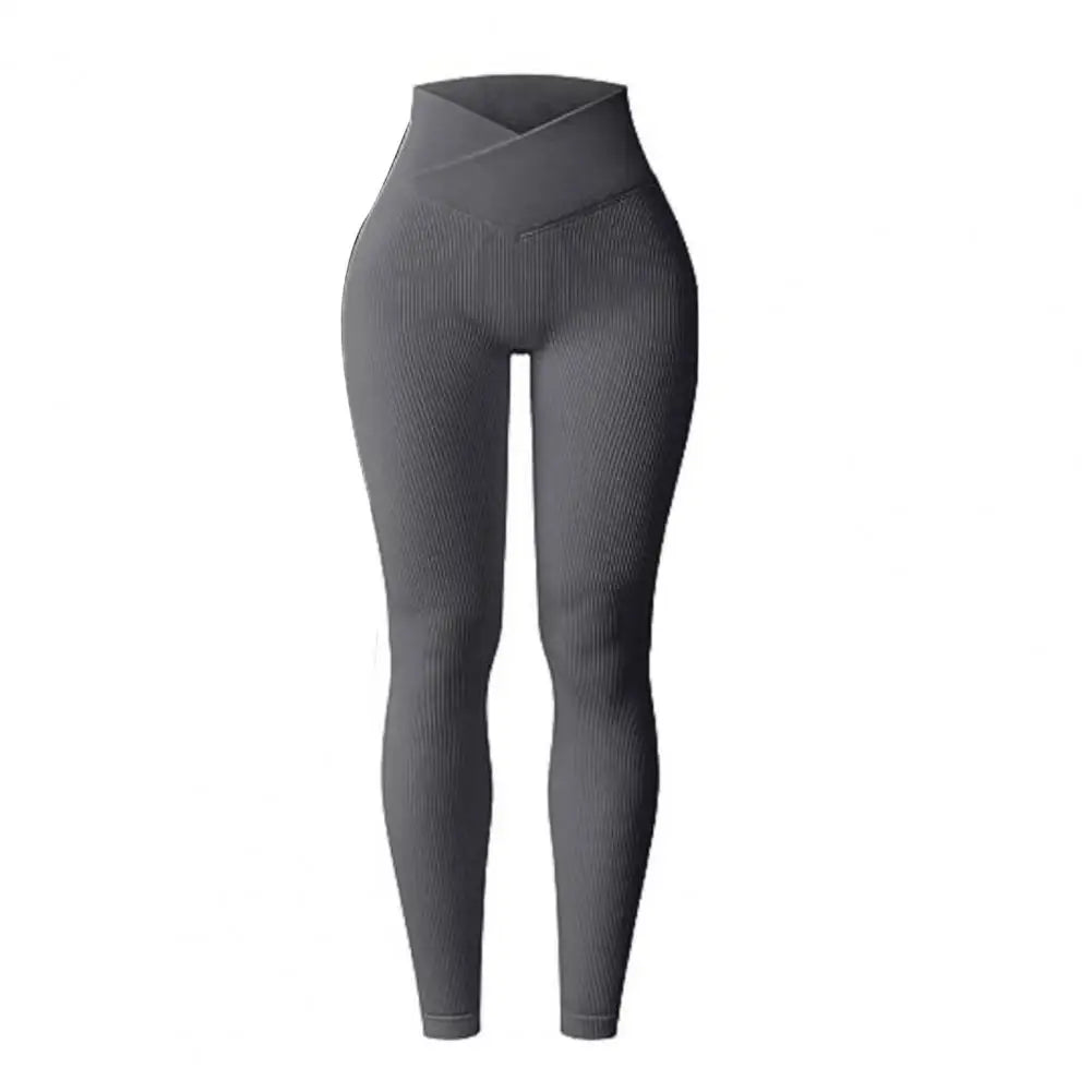 Yoga Leggings Ribbed Yoga Leggings for Women High Waist Athletic Workout Pants Indoor Outdoor Sports Exercise Casual Wear