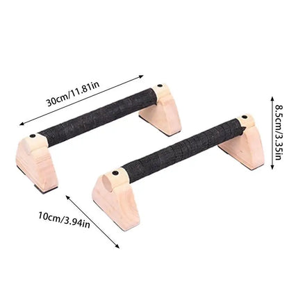 Solid Wood Push up Bar Pull up Stand Handles Parallettes Handles Exercise Equipment for Home Wood Parallettes Bar for Floor Use