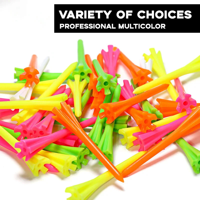 PGM 50pcs Golf Tees Plastic 83mm/38mm Random Colors Accessories Sport TE001