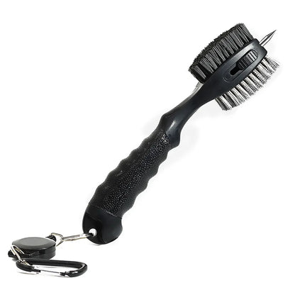 Golf Club Cleaning Brush With Soft Rubber Handle, Retractable Non-Slip Groove Cleaner, Extra-Large Brush Head, Easy To Carry