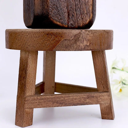 Wood Low Stools Small Bench Plant Stand Indoor Outdoor er Pot Holder Shelf Modern for Entryway Garden Decoration